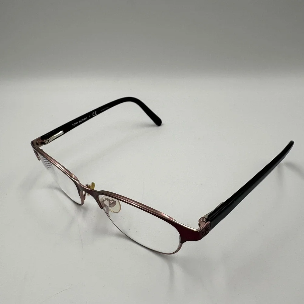Tory Burch TY1015 346 Burgundy Semi Rimless Eyeglasses Frames 51-16-135 Logo‎